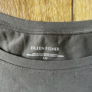 Eileen Fisher Gray cotton t-shirt dress L
